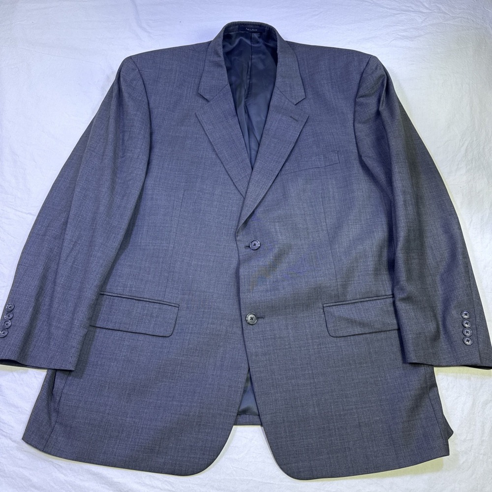 Men's  Gray Gingham TURNBURY Wool Blazer Jacket Sport Suit Coat 46R